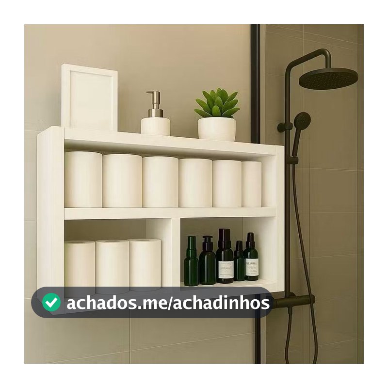 Nicho Retangular com Divisória MDF Branco