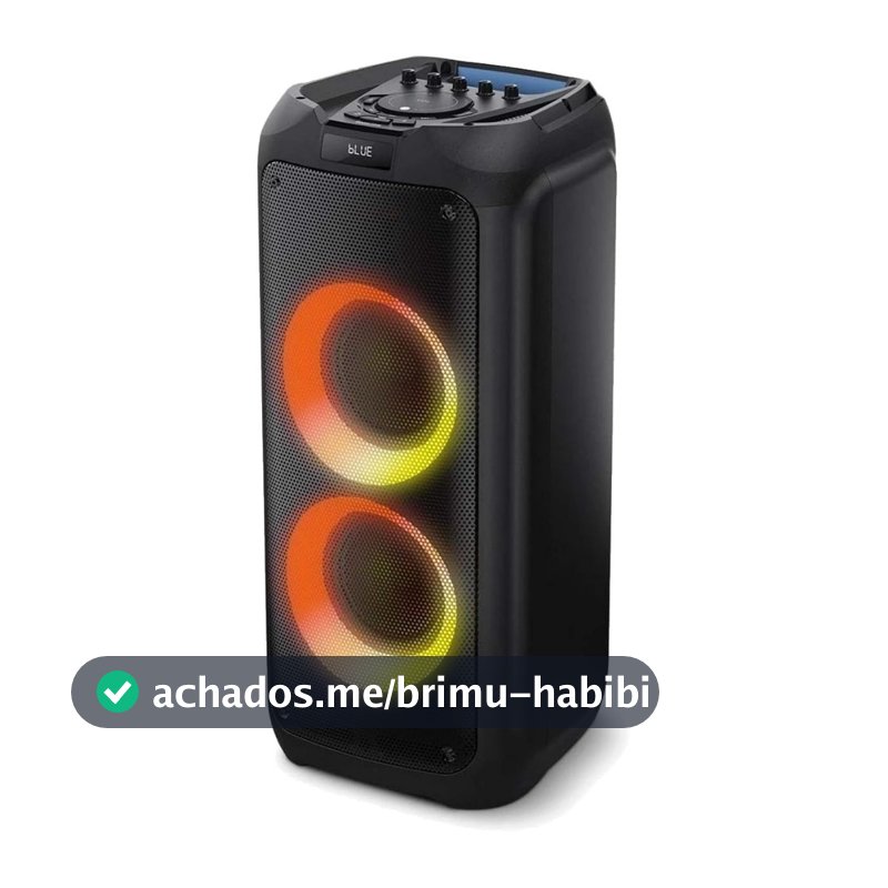 Caixa de Som Bluetooth Party Speaker Philips 1300W ou 1500W LED USB AUX Função Karaokê Cartão SD