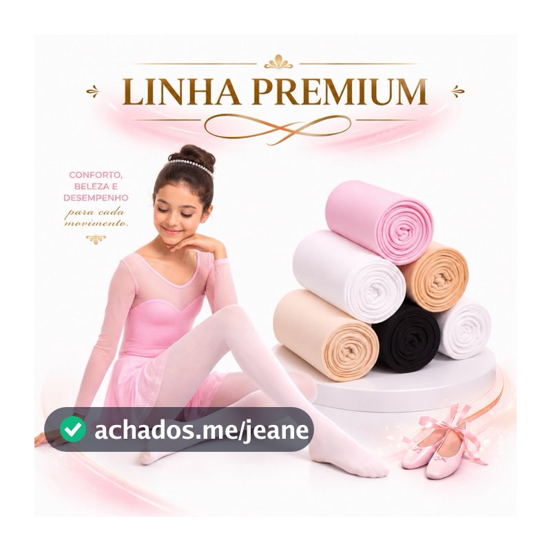 Meia Calça Ballet Jazz Infantil Fio 40 Feminina Dança Confortável Elástica Menina