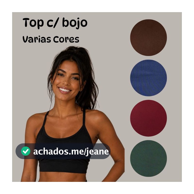 Top Fitness de Alcinha com Bojo removível Preço de atacado