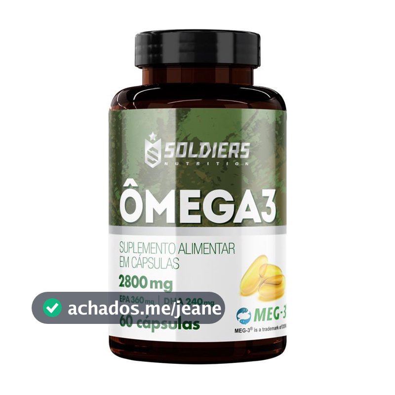 Ômega 3 2800mg MEG 3 Suplemento Esportivo Performance Saúde Soldiers Nutrition