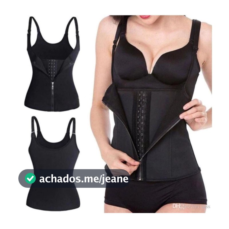 Cinta Modeladora Feminina com Zíper - Cintura Dupla de Compressão Ajustável para Redução Abdominal e Suporte com Alça