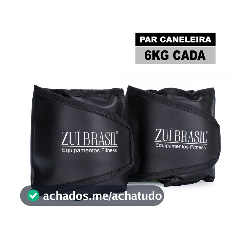 Par de Tornozeleira de Peso Caneleira 6kg Profissional Academia e Treino em Casa