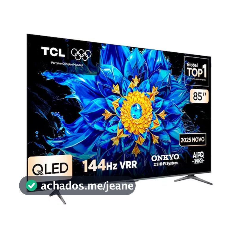 Smart TV 85 QLED 85P8L 4K UHD Google 144 Hz TCL