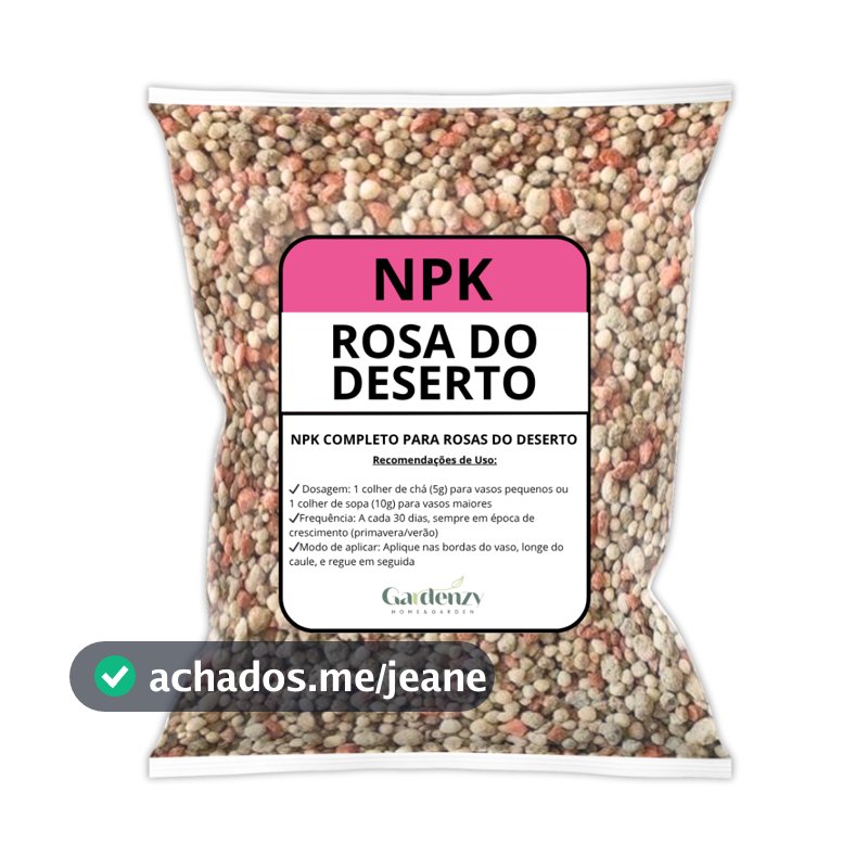 Adubo para Rosa do Deserto Fertilizante NPK + Micronutrientes Floração Caudex Adenium