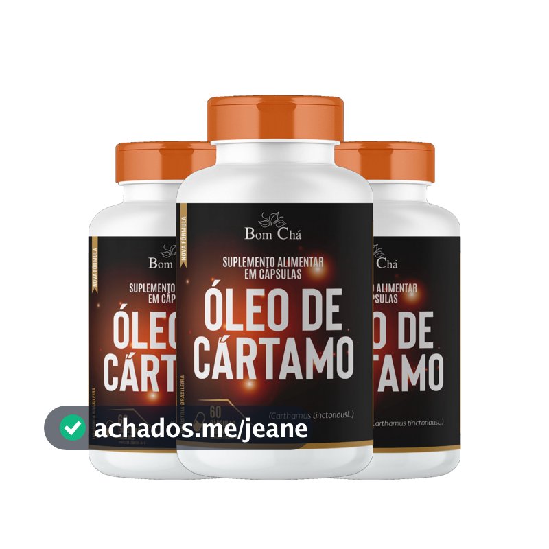 Óleo de Cártamo 1400mg - Kit 3 Potes de 60 Cápsulas em Softgel