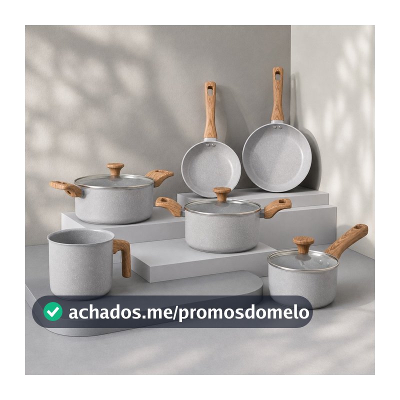 Jogo de Panelas 6 Peças de Indução Com Revestimento Ceramico Pratic Cook NÃO GRUDA NADA