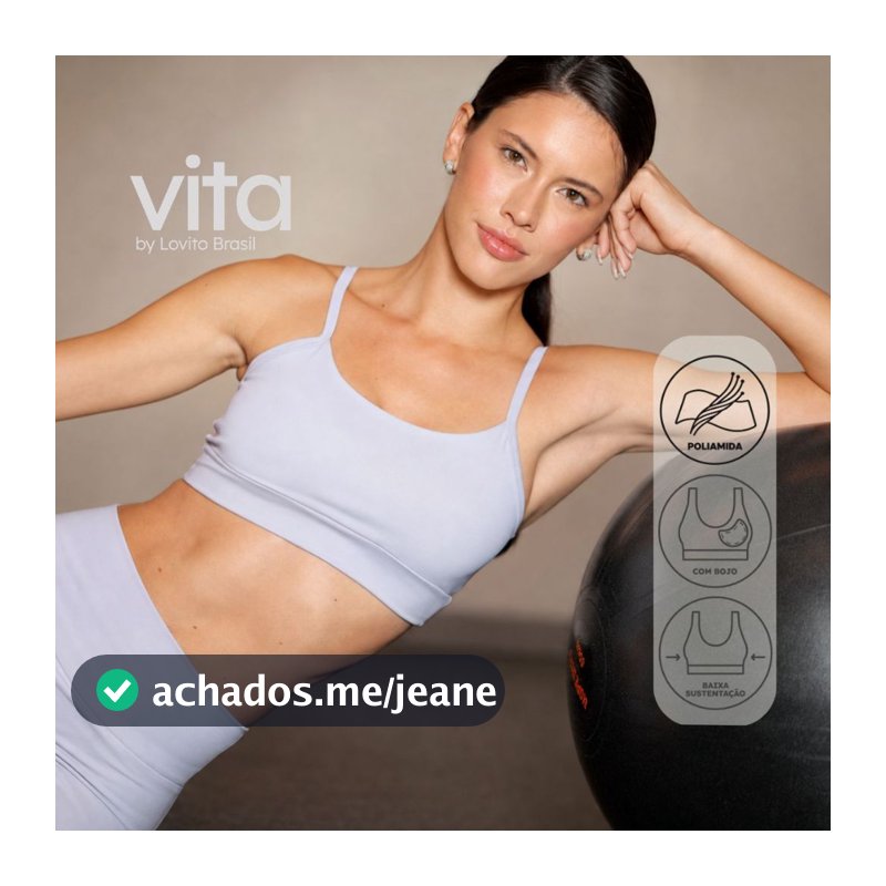 Lovito Vita Top Esportivo Feminino Alças Finas Liso SBB19962026