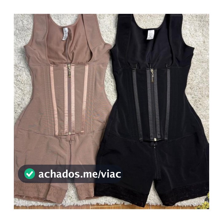 Body modelador colombiano feminino com 9 peças de suporte. |             Cinta de Alta Compressão com Controle Abdominal