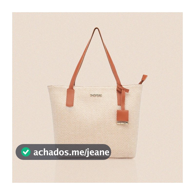 Sacola de Praia Feminina Bolsa Grande Shopbag Califórnia Palha