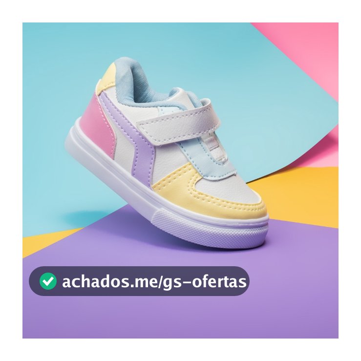 Tênis Infantil Feminino Casual Menina Funfy Recortes 3210A Confortável e Leve Calce Facil