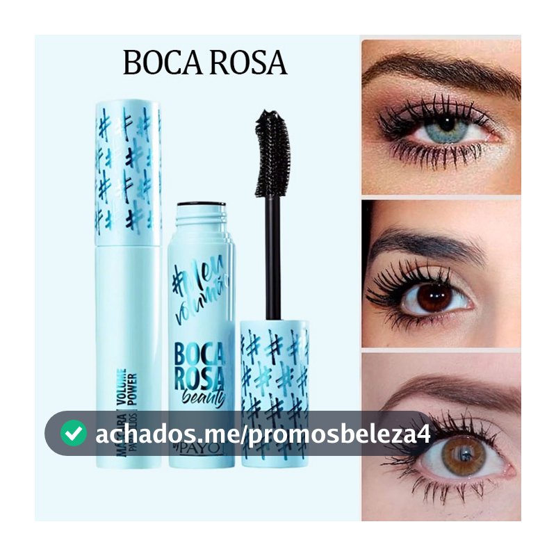 Boca Rosa Rímel Máscara de Cílios Volume Extremo | À Prova d’Água | Longa Duração | #MeuVolumão
