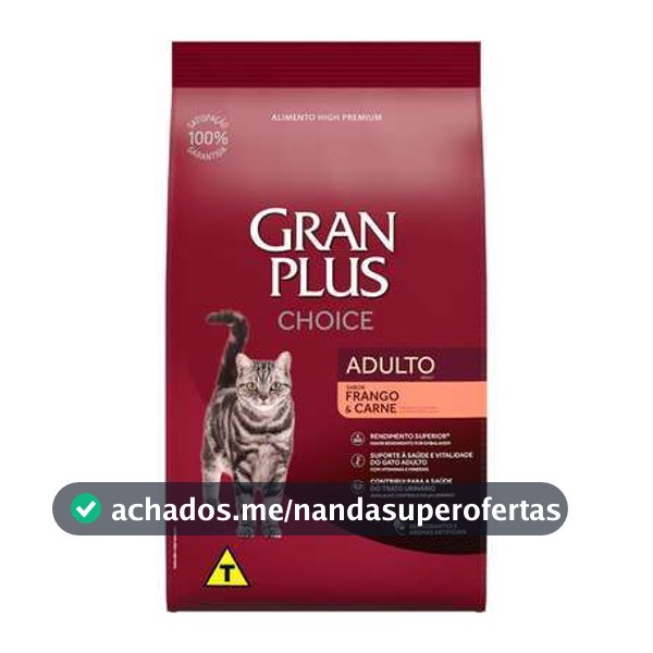 Ração Granplus Gato Choice Frango e Carne 10,1 kg