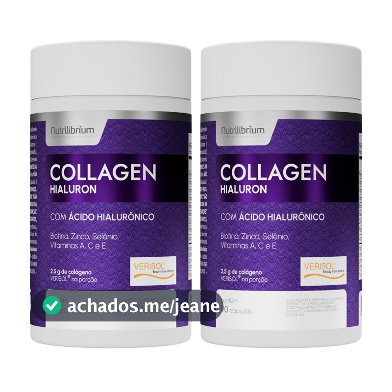 Kit 2x Colágeno Verisol Com Ácido Hialurônico 180 Cápsulas Nutrilibrium