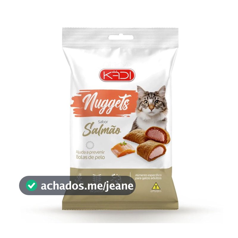 Snack Kadi Nuggets Salmão para Gatos 20g Petisco Gato
