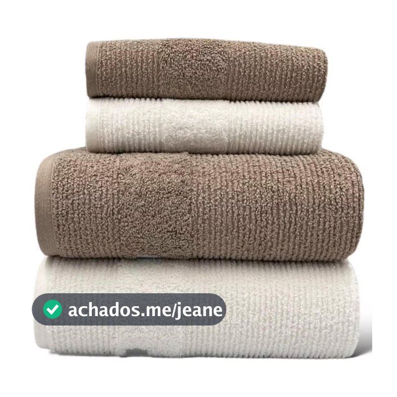 Kit 4 Peças  TOALHAS MARIA TEREZA GRANDE BANHÃO (2 Banho + 2 Rosto) LM PETER