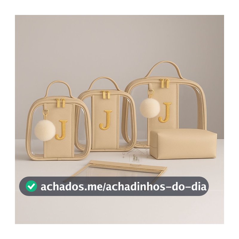 Bolsas Organizadoras de Viagem | Kit 5 Peças Personalizado com Iniciais