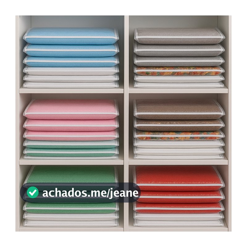 Kit 5 Embalagens para Lençol toalha 45 X 37 De Pvc Com Ziper Guarda Roupa Armário