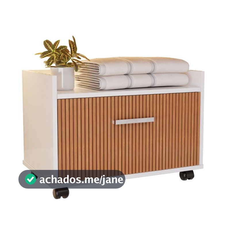 Armário Gabinete Com Gaveta e Rodinhas Para Banheiro Compacto