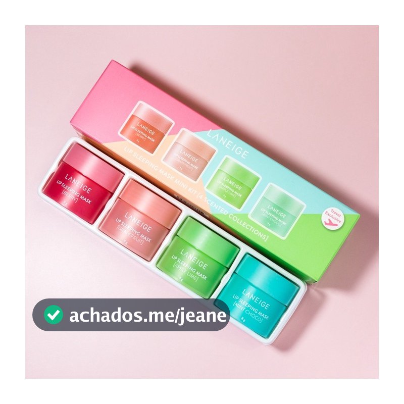 KoreaNEW 8g Máscara Para Os Lábios Laneige Coreana 4PCS Mini Set Cuidados Com A Hidratação Perfumada