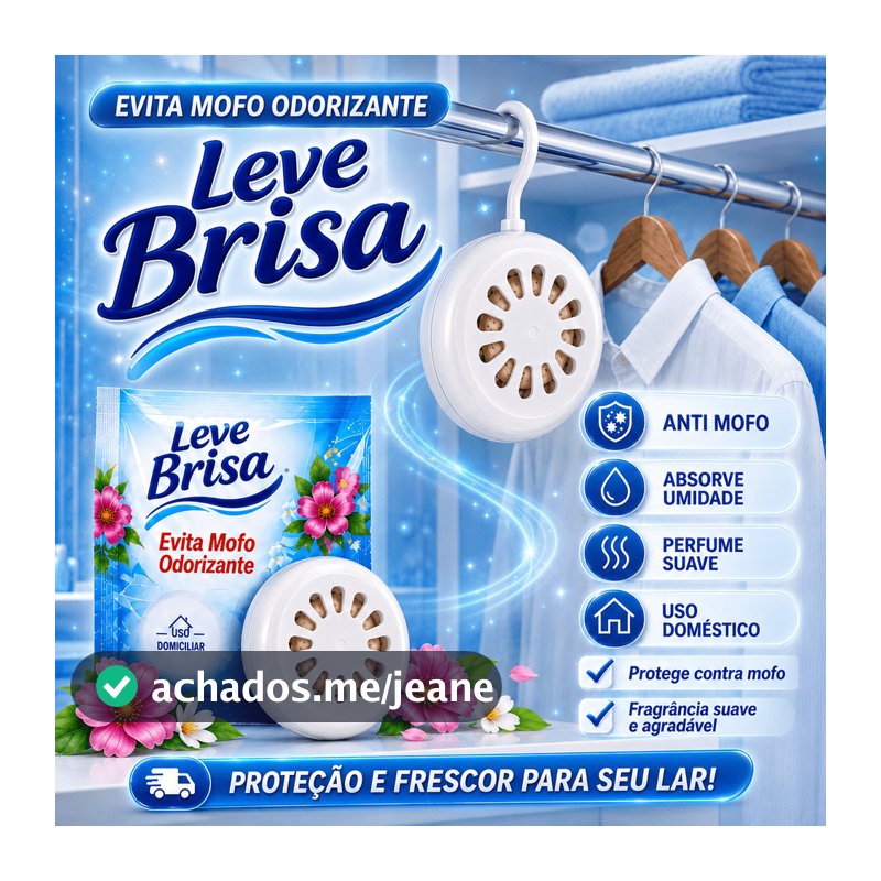 Kit 1 3 6 ou 12 Anti Mofo Leve Brisa Armário Guarda-Roupa Gavetas Evita Umidade Fungos e Odores