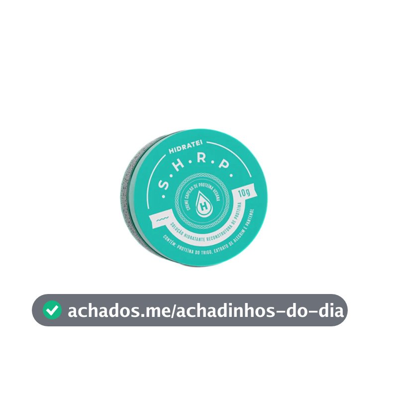 SHRP Creme de Proteína Vegana 10g Hidratante Reconstrutor Cabelos Danificados