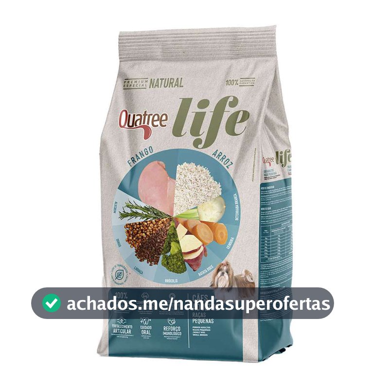 Ração Quatree Life Adulto Raças Pequenas Frango 10,1 kg