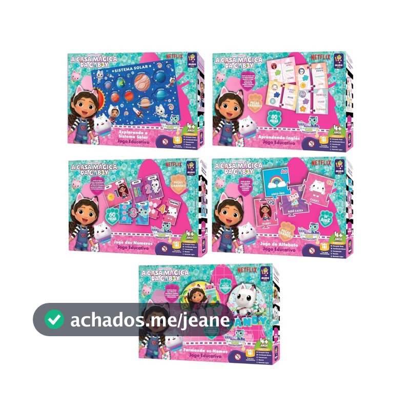 Jogo Educativo Unitário Desenvolvimento Infantil Gabby Mimo Toys Brinquedo Criança Desenvolvimento