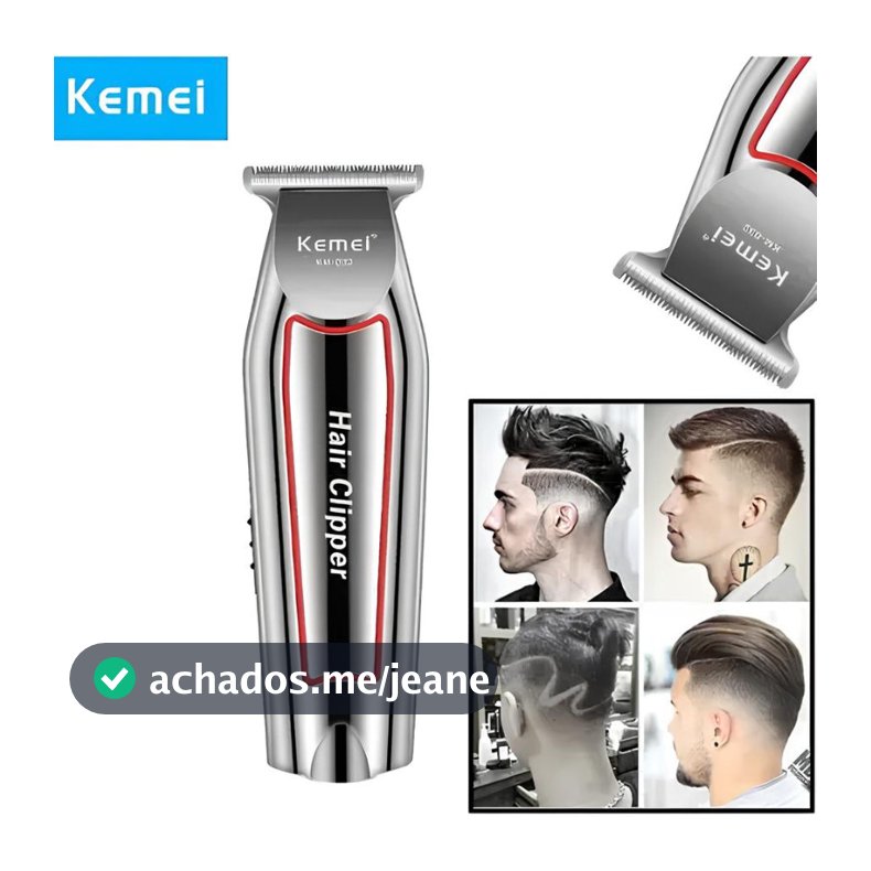 Maquina de Barbear Cortar Cabelo Barba Kemei Km-032 Profissional