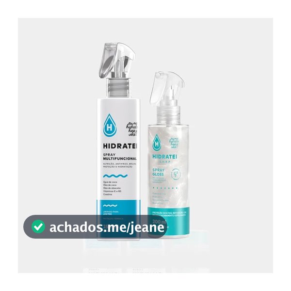 Kit Hidratei Liso Espelhado Spray Gloss + Multifuncional