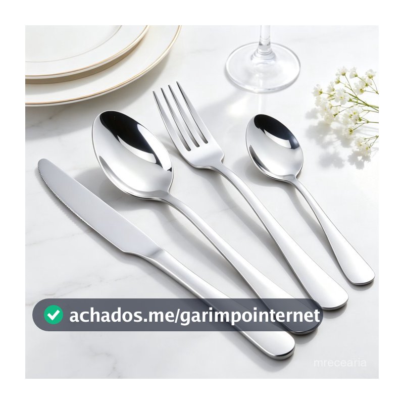 24 Pcs Garfo Faca Colher Prateado Acompanhado De Colher Pequena Prático Para Café Sobremesa E Refeições Completas
