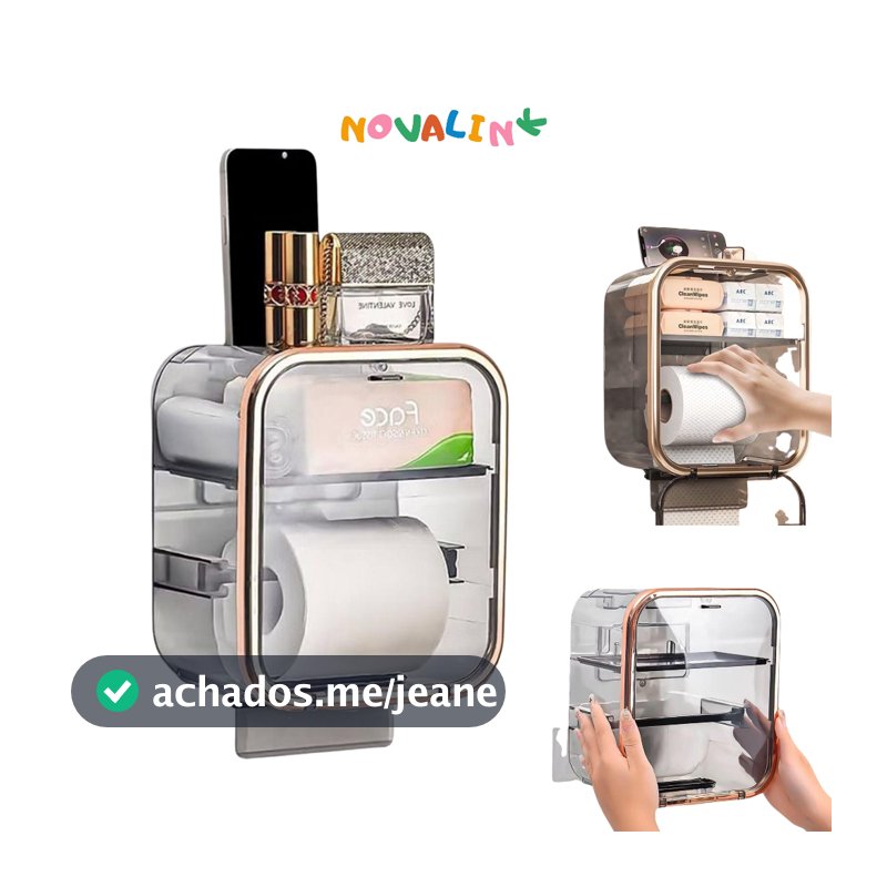 Caixa para Banheiro armazenamento papel higiênico e organizador