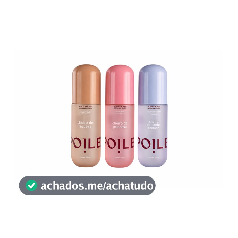 Kit 3 Body Splashes Femininos Riqueza Banho Tomado Princesa Perfume Corporal Spoiler