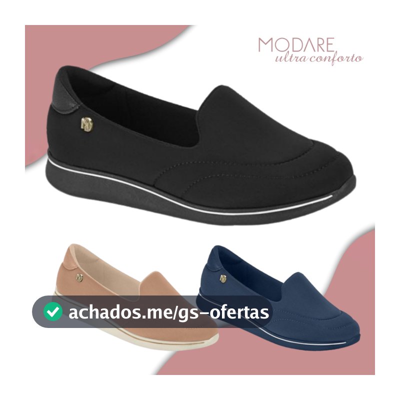 Tenis Feminino Slipon Modare Ultraconforto Leve Ortopédico