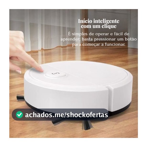 Robô Aspirador 3 em 1 Varre, Aspira e limpar  - Limpeza Automática Inteligente e Silenciosa