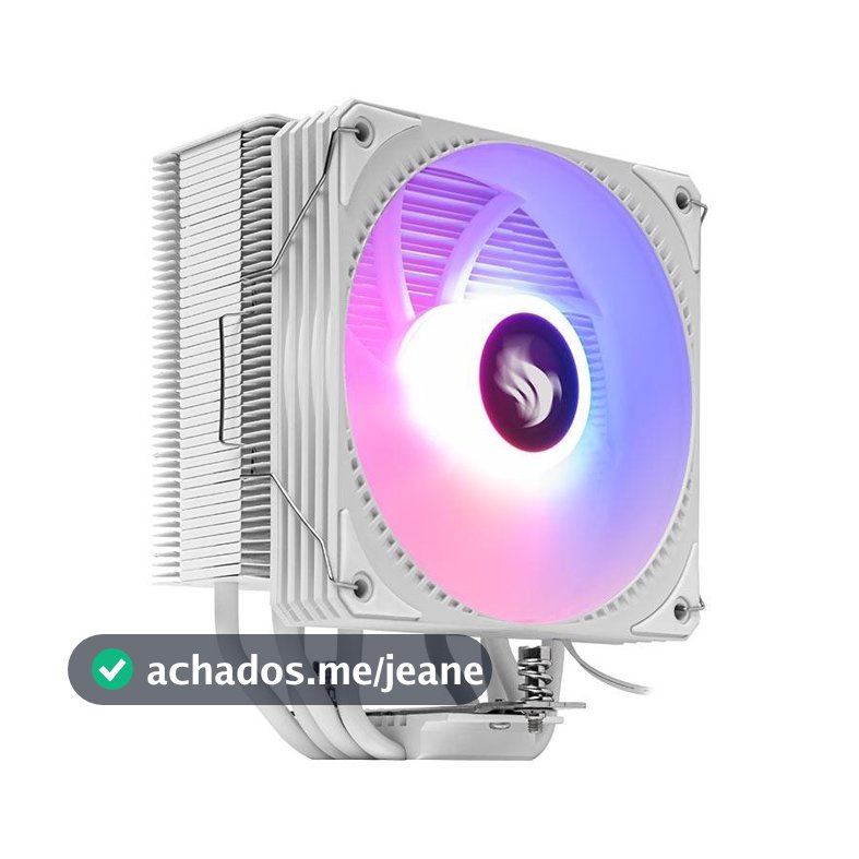 Cooler Para Processador Pichau Sage V2, RGB, 120mm, Branco, PG-SGEWH-RGB-V02