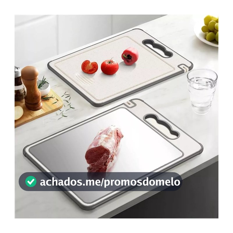 Tábua De Corte 304 Aço Inoxidável Antibacteriana À Prova De Mofo 46 cm tábua de cozinha REAL