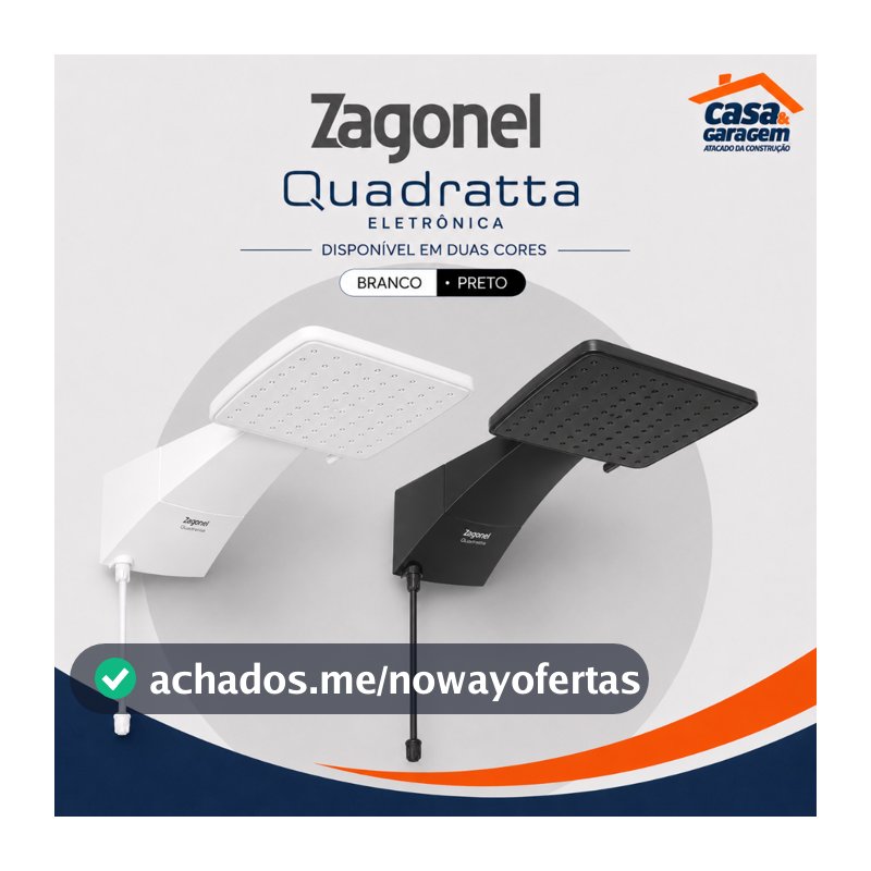 Chuveiro Ducha Quadratta Eletronica Zagonel