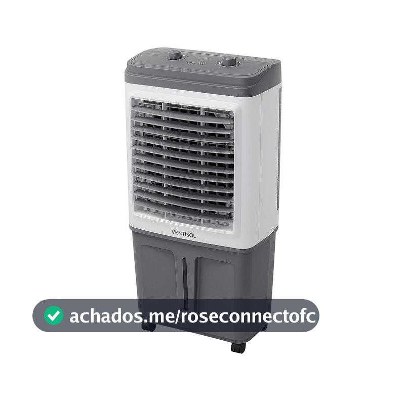 Climatizador de Ar Ventisol Portátil Potente Clin 60 Pro CLIN60PRO-02, 60 Litros, 150W, Branco/Cinza