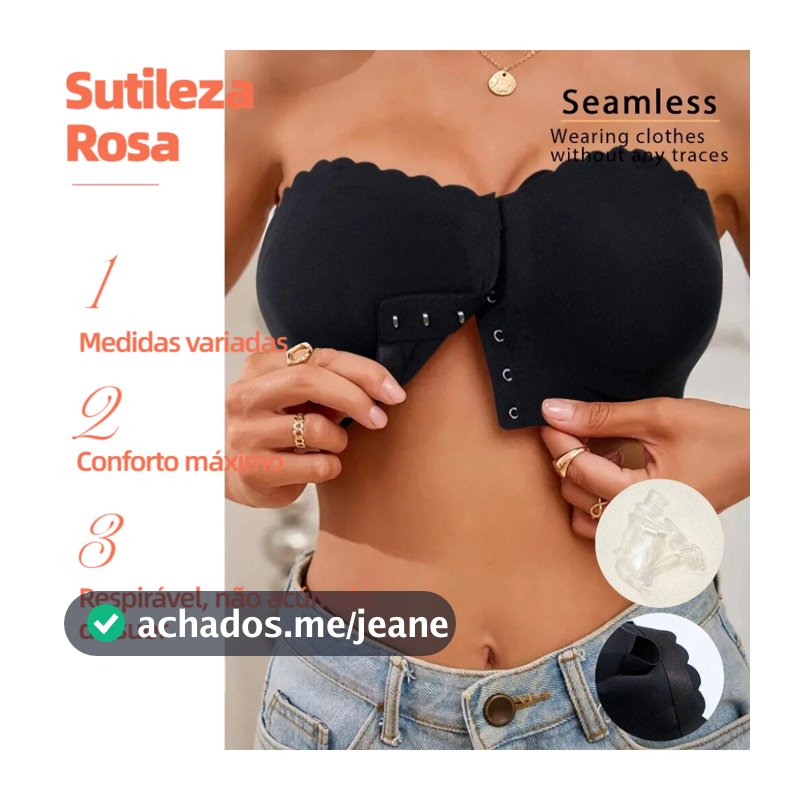 Sutiã sexy sem costura com fecho frontal - sem armação confortável ideal para exercícios físicos e uso diário 9303