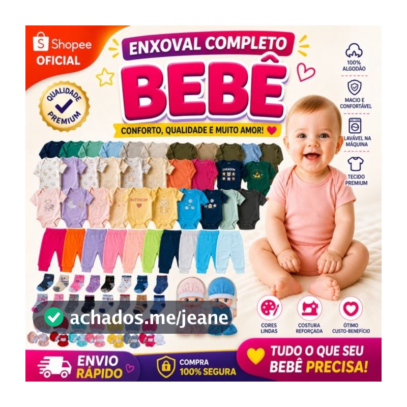 Kit 30 Peças Roupas de Bebê  menina menino Enxoval saida de Maternidade