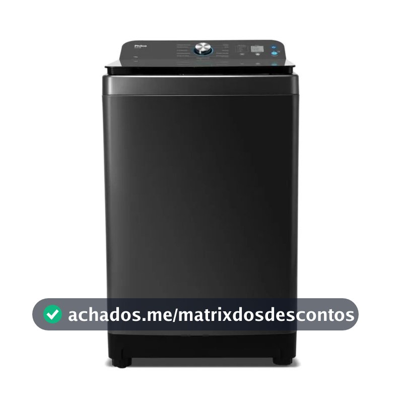 Máquina de Lavar 14 Kg Philco Preto PLR14B 12 Programas de Lavagem