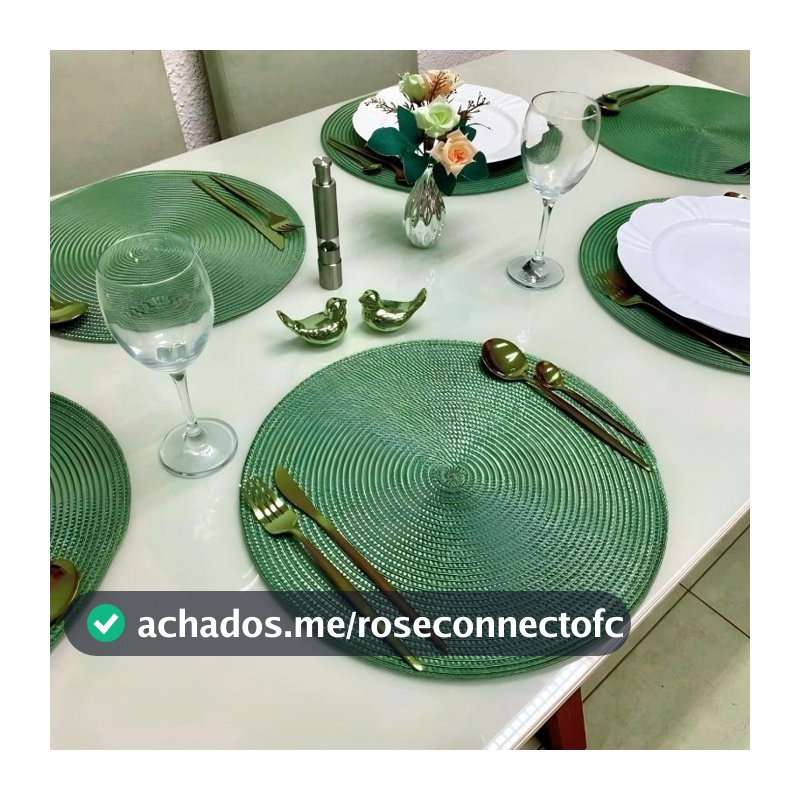 Kit 4 ou 6 Jogos Americanos Redondos para Mesa ，Sousplat 38cm ， Tapete De Mesa（Elegante Impermeável）