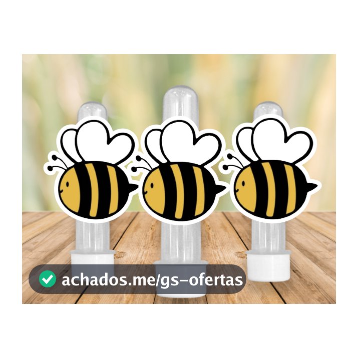 Aplique Simples ABELINHA – Lembrancinhas Divertidas para Sua Festa! 4x4 cm