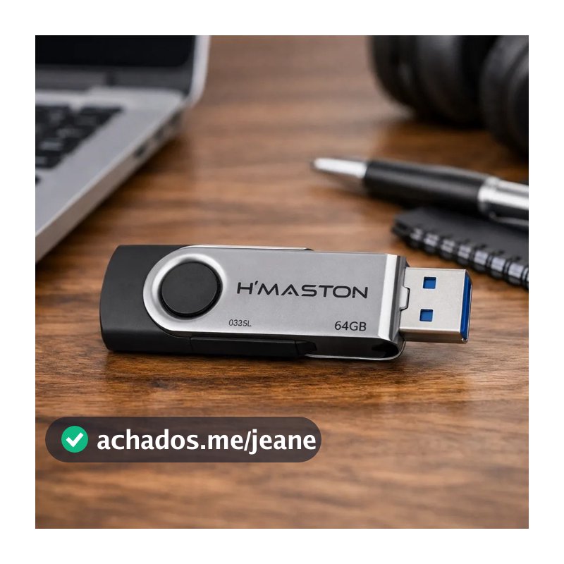 Pen Drive H'maston USB 3.0 – 8GB | 16GB | 32GB | 64GB | 128GB – Alta Velocidade para Computadores e Notebooks