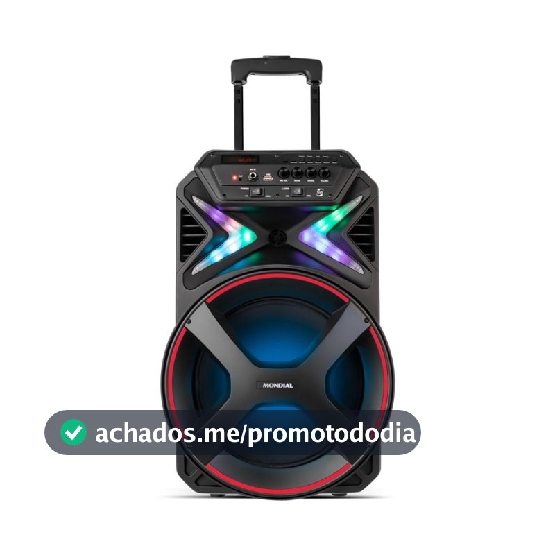 Caixa de Som Amplificada Mondial Connect Lights CM-400 400w Bivolt