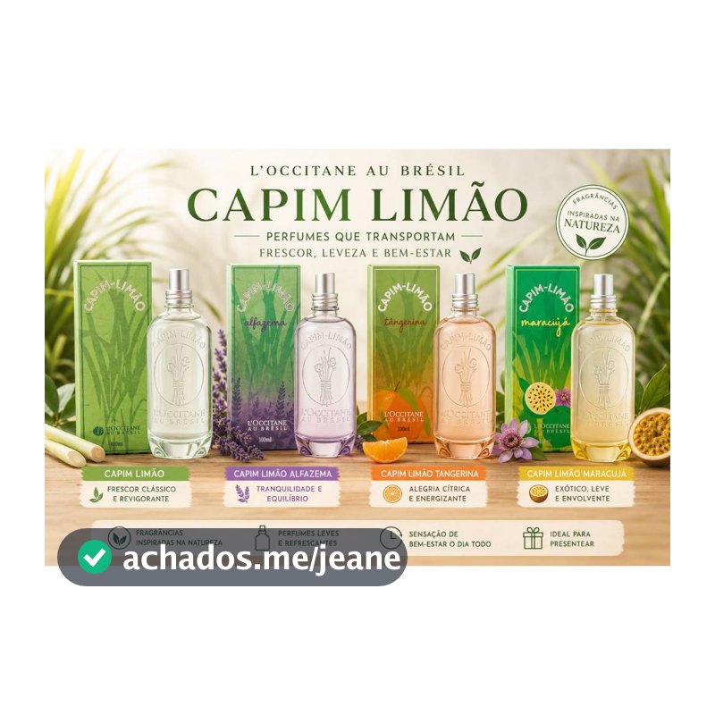 🍃 Linha Capim-Limão L'Occitane au Brésil 100ml