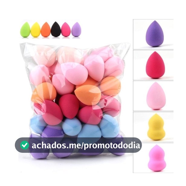 Kit de 6/12/24 Esponjas de Maquiagem - Perfeitas para Base, Corretivo e Contorno, Cores Vibrantes e Ecológicas