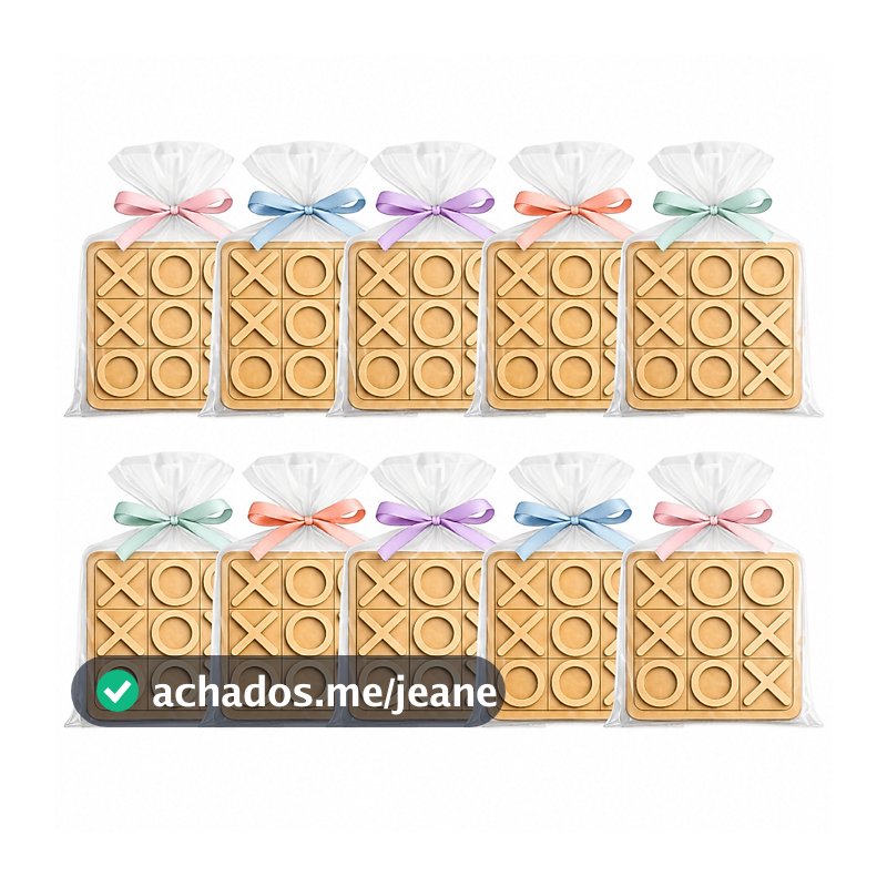 Kit 30 Jogos da Velha com Tabuleiro 10x10 em MDF 2,7 mm Presentes/Lembrancinhas/Jogos Educativos