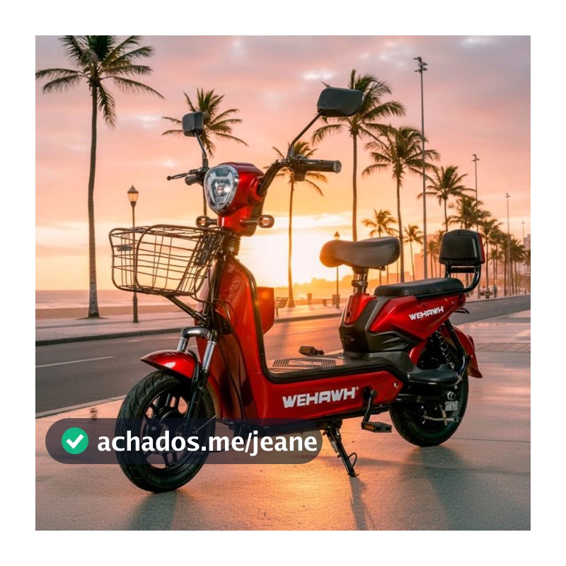 Bicicleta Elétrica Scooter WX-03 800W Wehawk Basket Bateria de Chumbo 48V/12Ah 32Km/h 🇧🇷